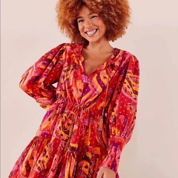 Farm Rio Banana Juice Cotton Minidress - Picture 7 of 15